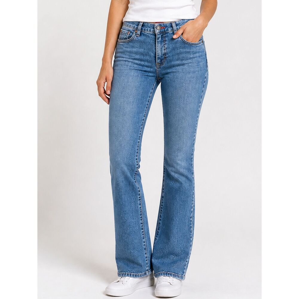 Smiths Jeans Womens Size 16 Dungaree's Blue Bootcut Stretch Denim Classic Flare